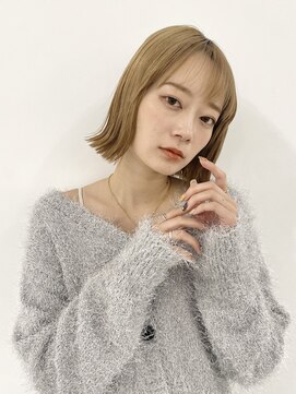 サンクチュアリー ウィズ コネクト(Sanctuary with connect) 切りっぱなしボブ×ハイトーンカラー