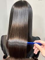 セレスト 川口店(CELESTE)&nbsp;Premiumカシミアストレート(縮毛矯正) +イノアカラー白髪ぼかし