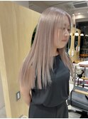 ミルクティーホワイトベージュレイヤーケアブリーチハイトーン