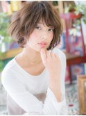 ひし形レイヤーカットくせ毛風小顔ウルフボブh3浦和20代30代40代