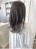 福山市Caaryグレージュインナーカラーロングレイヤー20代30代