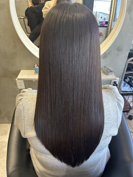 フランチェスカドット(francesca.) スモーキーブラウン×艶髪ロング