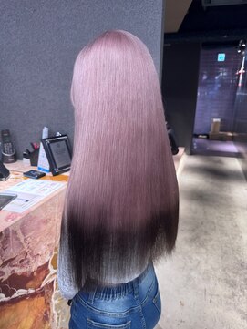 ペレ 栄店(PELE) デザインカラー/レイヤーカット/ウェットヘア/オリーブベージュ