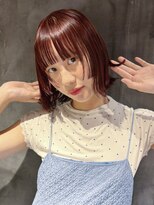 ダブミックス(DaB MIX) 姫カット/チェリーピンク/ボルドー/ブリーチなしカラー/ボブ