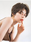 ウェットなセンターパートでお洒落女子