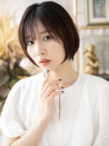 カバーヘア ブリス 上尾西口店(COVER HAIR bliss)&nbsp;バレイヤージュ前下がり丸みショートマッシュh420代30代40代