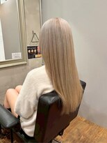 ヘアプレイスソル (HAIR PLACE SoL)&nbsp;ブリーチカラー/ミルクティーベージュ/ストレートロング