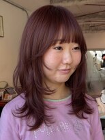ナループロアポンテ(Nalu pu loa PONTE)&nbsp;みでいミディアムレイヤー海外風レイヤーダークパープルカラー