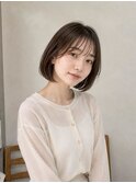 ナチュラルボブ/やわらかブラウン/大人かわいい/ワンカール/清楚