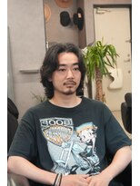 リッチブランドアンドコー 守口店(Rich Brand&Co)&nbsp;メンズボブロングロン毛パーマメンズヘアメンズパーマ