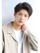 ロエ(LOE)&nbsp;【LOE】メンズカット＿フェザーパーマ＿アップバング