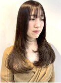 顔周りレイヤー レイヤースタイル　透明感カラー
