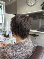 ハナビ(hanabi)&nbsp;60代/髪質改善白髪染め/アシメショート/ スタイルチェンジ