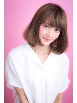 エルデ ナインズ ヘアー スタンド 川口店(elde 9's HAIR STAND) 35モーブカラーのワイドバングで大人かわいいくびれミディ 川口