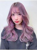 韓国ヘアヨシンモリ×エギョモリ×ラベンダーピンク S0517