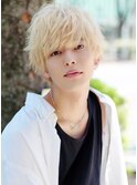 10代20代/春イメチェン/ブロンド/マッシュウルフ/韓国/爽やか