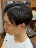 ストレートマッシュヘア×スリークショートサイドグラデーション