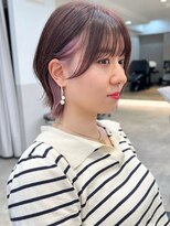 グラフ 銀座(GRAFF)&nbsp;イヤリングカラーくびれボブインナーカラー20代