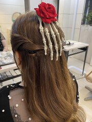 【ハロウィン】ヘアセット　バラドクロ　下北沢