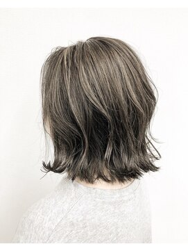 アオアクア バイ グルグル 小岩店(ao akua by GULGUL) グレーベージュ ボブとの相性◎グレージュハイライトカラー 小岩