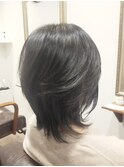 30代40代50代/ミディアムウルフレイヤー/おしゃれ女子ウルフヘア