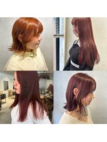 ミント(mint)&nbsp;☆ダブルカラーかろワンブリーチでできる暖色カラー☆