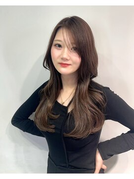 ワン バイ ジエクト(One by The Ect) 韓国式髪質改善カラー大人色気ワンホンヘアミルクティーベージュ