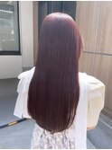 |mizuho|ピンクブラウンカシスピンクロング髪質改善