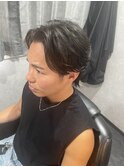 センターパート×コンパクトウルフ