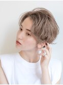 柔らかショートボブ/ミルクティベージュ