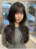 韓国へア/レイヤー/顔周り/ボブ/透明感カラー