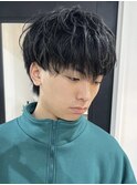 桑名メンズパーマメンズカットセンターパートメンズマッシュ緩め