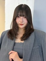 ノク 渋谷(nok)&nbsp;ミディアムレイヤー_くびれヘアアプリコットオレンジ