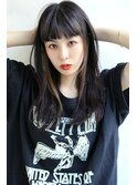 【marfe】ハイライト＿インナーカラー＿黒髪＿前髪セミロング2