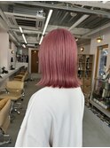 ブリーチ2回から出来るピンク/ナチュラルボブ