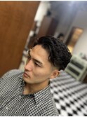 フェザーパーマサーフカール刈り上げセンターパート