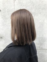 ノス 表参道(NOOS) 髪質改善/グレージュカラー/シルキーベージュ斜めバングNOOS根本