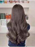透明感カラー/ショコラグレージュ/レイヤーロング