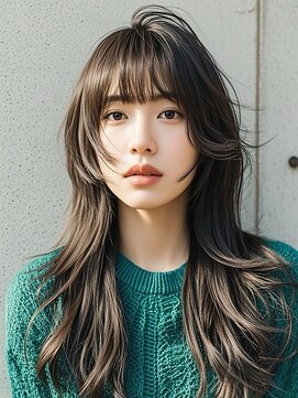 エイチ ウルフカット 大阪梅田(811) フェイスフレーミングルーツカラー天使の羽バングネオウルフボブ