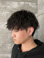 ニアウ 伊勢崎連取店(Niau)&nbsp;MEN’S HAIR/波巻きツイストスパイラル/リバースセンターパート