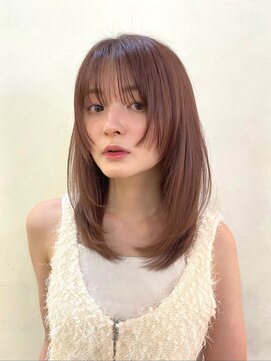 ガーデン 渋谷(GARDEN) ミディアムレイヤー 顔まわりカット 顔まわり 似合わせ
