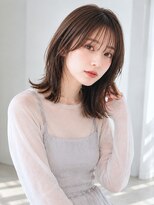 メドウ(meadow) 顔周りカット レイヤーカット ショコラブラウン 髪質改善カラー