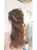 結婚式/無造作ハーフアップ