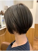 ショート×アッシュグレー