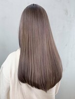 アルバム 池袋(ALBUM)&nbsp;くすみベージュ_ホワイトグレージュネこなれミディ_ba383641