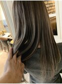 《grow 大井町》ハイライトグレージュ・ストレートロング