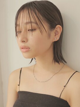 ソイリウム 下北沢(soi rium) タイトでウェットなシースルーボブ