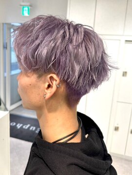 ユーフォリア 渋谷グランデ(Euphoria SHIBUYA GRANDE) ツーブロック　ラベンダーアッシュカラー　ニュアンスパーマ