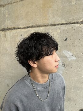 エッジ ヘア メイク(edge hair +make) 波巻きパーマ/緩めパーマ/メンズパーマ