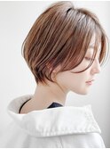 ★前下がりハンサムショートボブパーマ30代40代50代白髪ぼかし
